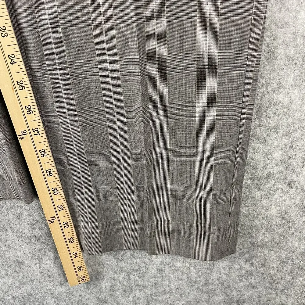 Banana Republic Pants Mens 33/34‎ Gray Glen Check Modern Fit Cotton Career NEW